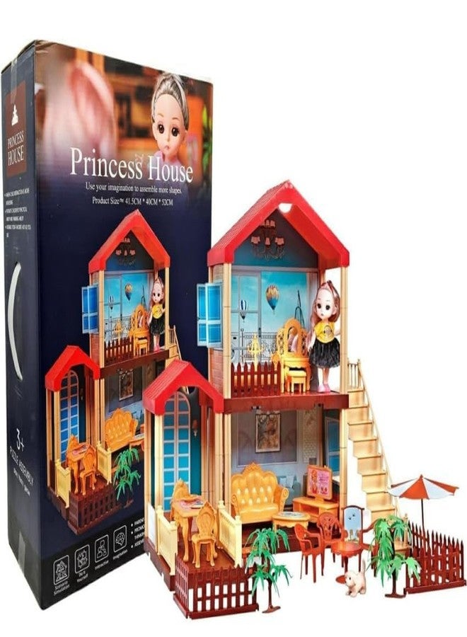 EXOMOON Princess Dream House for 3-12 Year Olds, Educational Stacking Castle Dollhouse, Creative Pretend Play Toys, Multicolour - Image 1